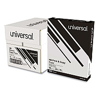 Universal High-Bright Multipurpose Paper, 20 lb Bond Weight, 8.5 x 11, Bright White, 500 Sheets/Ream, 5 Reams/Carton (UNV91205)