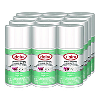 Claire Metered Air Freshener, Fresh Linen, 11 oz Aerosol Spray, 12/Carton (110)