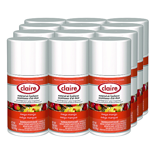Claire Metered Air Freshener, Mango, 11 oz Aerosol Spray, 12/Carton (116)