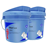 WypAll WetTask Customizable Wet Wiping System, 3.5 gal, Blue, 2/Carton (09361)