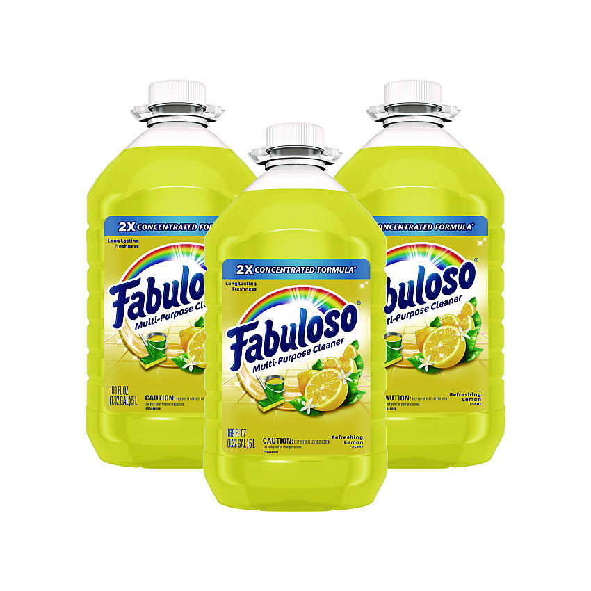 Fabuloso&reg; Multi-use Cleaner, Lemon Scent, 169 oz., 3 Bottles (96987)