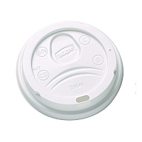 Dixie Sip-Through Dome Hot Drink Lids, Fits 10 oz Cups, White, 100/Pack, 10 Packs/Carton (DL9540CT)