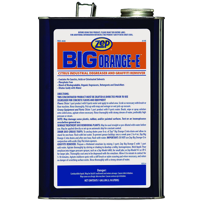 Zep Big Orange E, 1 gal Can, 4/Carton (48524)