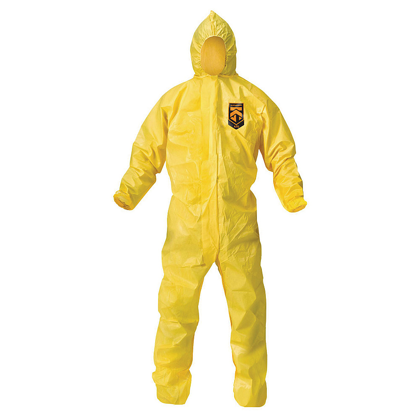 KleenGuard A70 Chemical Spray Protection Coveralls, 2X-Large, Yellow, 12/Carton (09815)