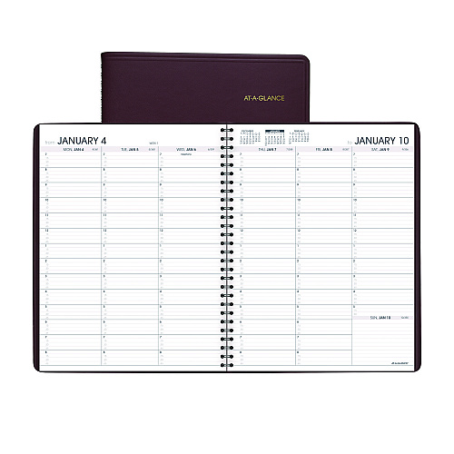 AT-A-GLANCE Weekly Appointment Book, 11 x 8.25, Winestone Cover, 13-Month: Jan 2026 to Jan 2027 (7095050)