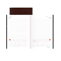 AT-A-GLANCE One-Day-Per-Page Planning Notebook, 9 x 6, Dark Brown/Orange Cover, 12-Month (Jan to Dec): 2026 (70620130)
