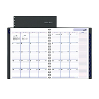 AT-A-GLANCE DayMinder Academic Weekly/Monthly Desktop Planner, 11 x 8.5, Charcoal Cover, 12-Month (July to June): 2025 to 2026 (AYC52045)