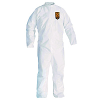 KleenGuard A30 Breathable Splash and Particle Protection Coveralls, 3X-Large, White, 21/Carton (46006)