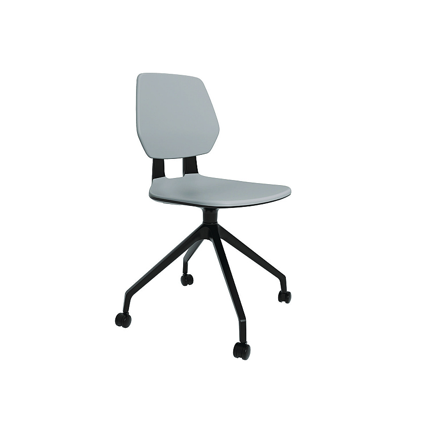 Safco Commute Guest Chair, Supports Up to 275 lbs, 19" Seat Height, Gray Seat, Gray Back, Black Base (7826GR)