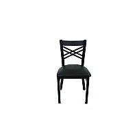JMC Furniture X Series Chair, Supports Up to 300 lb, 18" Seat Height, Black Seat, Black Back, Black Base (XCHBVSBLK)