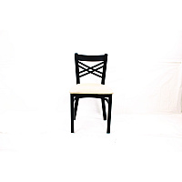 JMC Furniture X Series Chair, Supports Up to 300 lb, 18" Seat Height, Cream Seat, Black Back, Black Base (XCHBVSCRM)