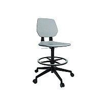 Safco Commute Extended Height Task Chair, Supports Up to 275 lbs, 18.25" to 22.25" Seat Height, Gray/Black (7827GR)