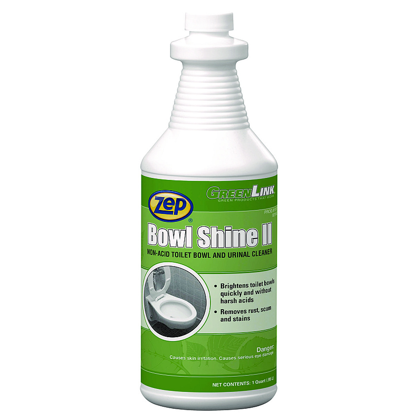Zep Bowl Shine II, Pleasant Scent, 1 qt Bottle, 12/Carton (119709)