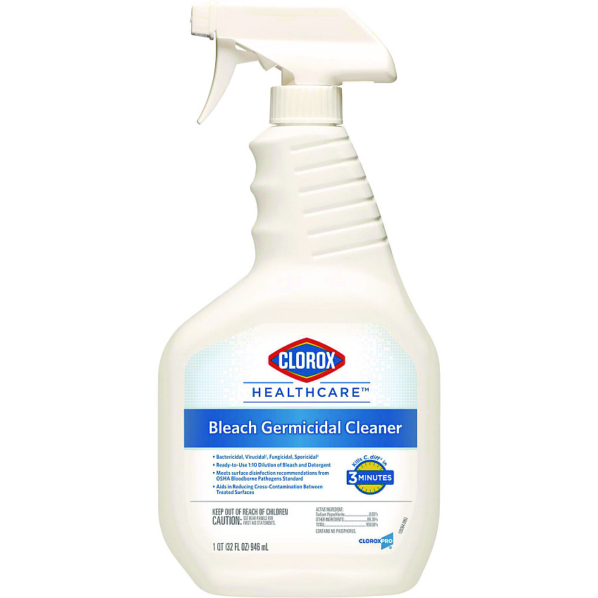 Clorox Healthcare Bleach Germicidal Cleaner, 32 oz Spray Bottle (68970EA)
