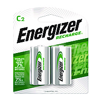 Energizer NiMH Rechargeable C Batteries, 1.2 V, 2/Pack (NH35BP2)