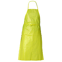 KleenGuard A70 Chemical Spray Protection Aprons, Polyethylene-Coated Fabric, One Size Fits Most, Yellow, 100/Carton (97790)