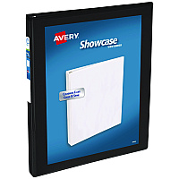 Avery Showcase Economy View Binders with Slant Rings, 3 Rings, 0.5" Capacity, 11 x 8.5, Black (19550)