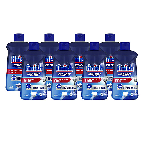 FINISH Jet-Dry Rinse Agent, 8.45 oz Bottle, 8/Carton (75713CT)