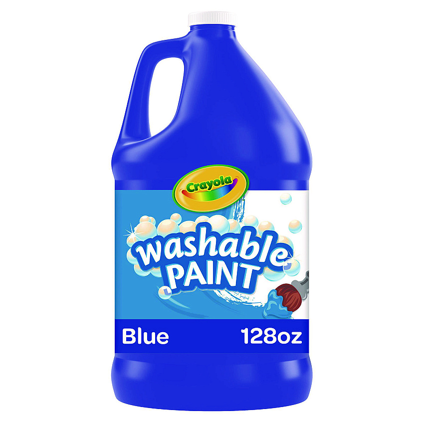 Crayola Washable Paint, Blue, 1 gal Bottle (542128042)