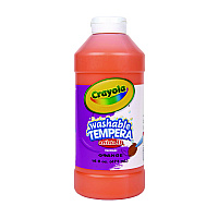Crayola Artista II Washable Tempera Paint, Orange, 16 oz Bottle (543115036)