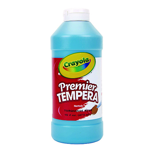 Crayola Premier Tempera Paint, Turquoise, 16 oz Bottle (541216048)
