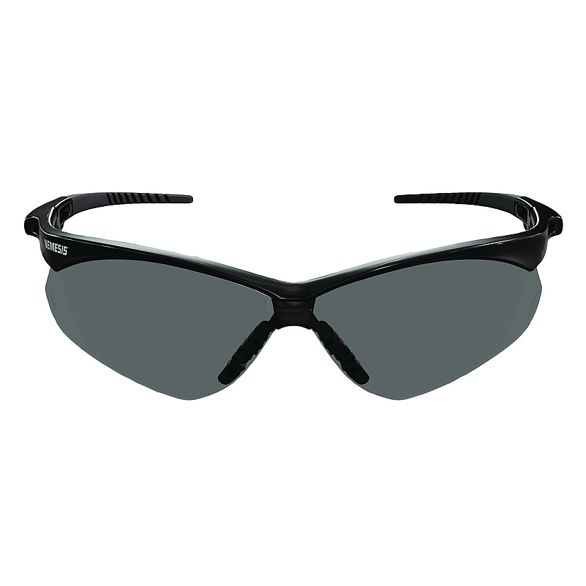 KleenGuard V30 Nemesis VL Safety Glasses, Black Frame, Smoke Lens, 12/Carton (55391)