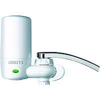 Brita Water Faucet Mount Filtration System, White, 4/Carton (42201CT)