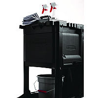 Rubbermaid Commercial Cleaning Cart Locking Door Kit, Black (1861443)