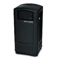 Plaza Jr. Container, 35 gal, Plastic, Black