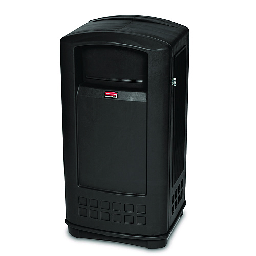 Plaza Jr. Container, 35 gal, Plastic, Black