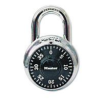 Master Lock Combination Lock, Stainless Steel, 1.87" Wide, Silver (1500D)