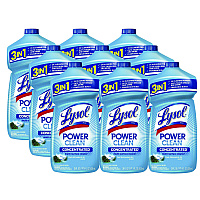Lysol&reg; Power Clean Concentrated Multi-Surface Cleaner, Cool Adirondack, 28 oz Pour Bottle, 9/Carton (82515CT)