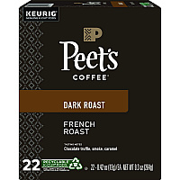 Peet's Coffee &amp; Tea French Roast Coffee K-Cups, 22/Box (6545)