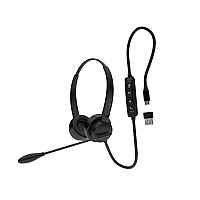 Adesso Xtream P4 Headset with Inline Controls, Binaural, Over the Head