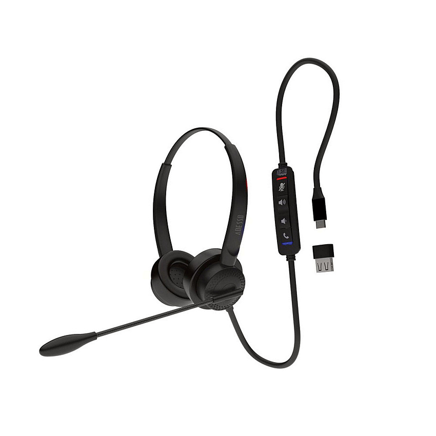 Adesso Xtream P4 Headset with Inline Controls, Binaural, Over the Head