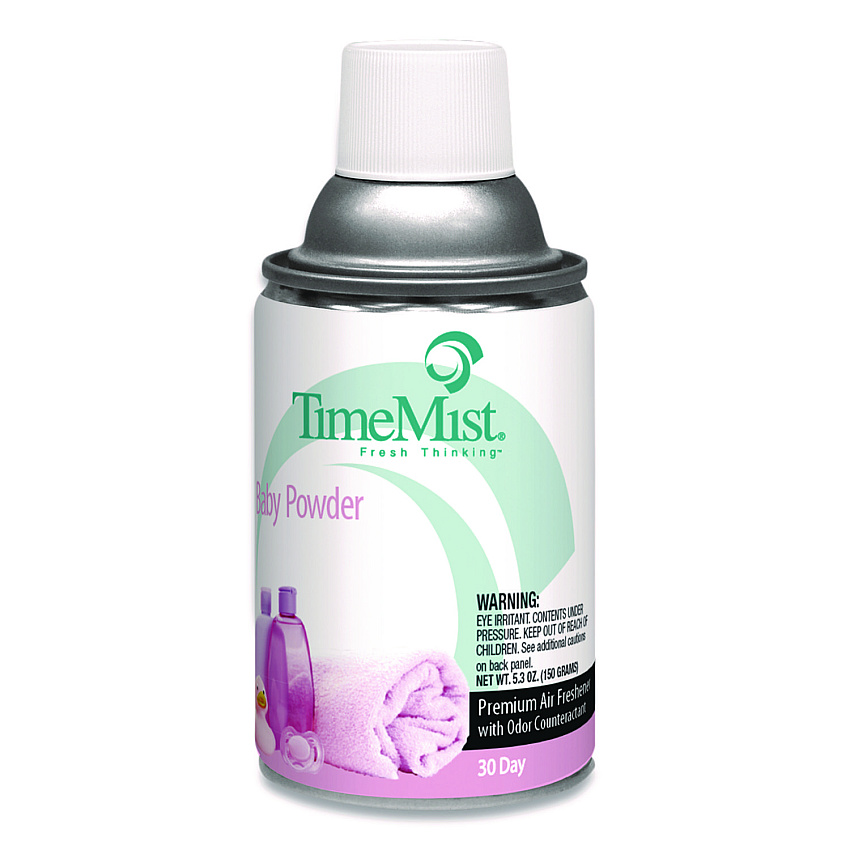 TimeMist Premium Metered Air Freshener Refill, Baby Powder, 5.3 oz Aerosol Spray (1042686EA)