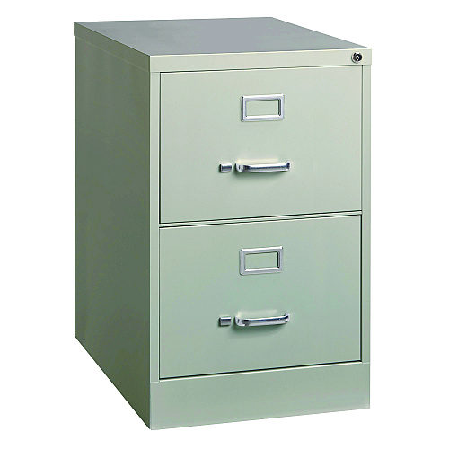 Alera Two-Drawer Economy Vertical File, 2 Legal-Size File Drawers, Light Gray, 15" x 25" x 28.38" (ALEHVF1929LG)
