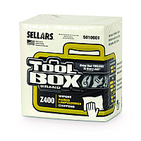 TOOLBOX Z400 Quarterfold Wipers, 1-Ply, 11.87 x 13, White, 12/Carton (5010001)