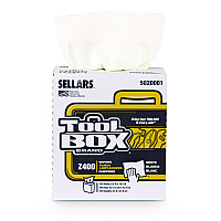 TOOLBOX Z400 Interfold Pop-Up Wipers, 1-Ply, 8.5 x 16.5, White, 12/Carton (5020001)