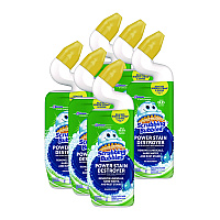 Scrubbing Bubbles Power Stain Destroyer Toilet Bowl Disinfectant, Rainshower Scent, 24 oz Bottle, 6/Carton (387234)