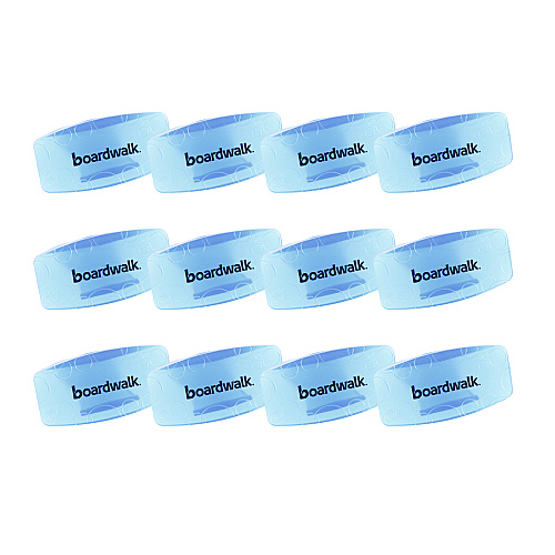 Boardwalk&reg; Eco-Fresh Bowl Clips, Cotton Blossom, Blue, 12 Clips (BWKCLIPCBL)