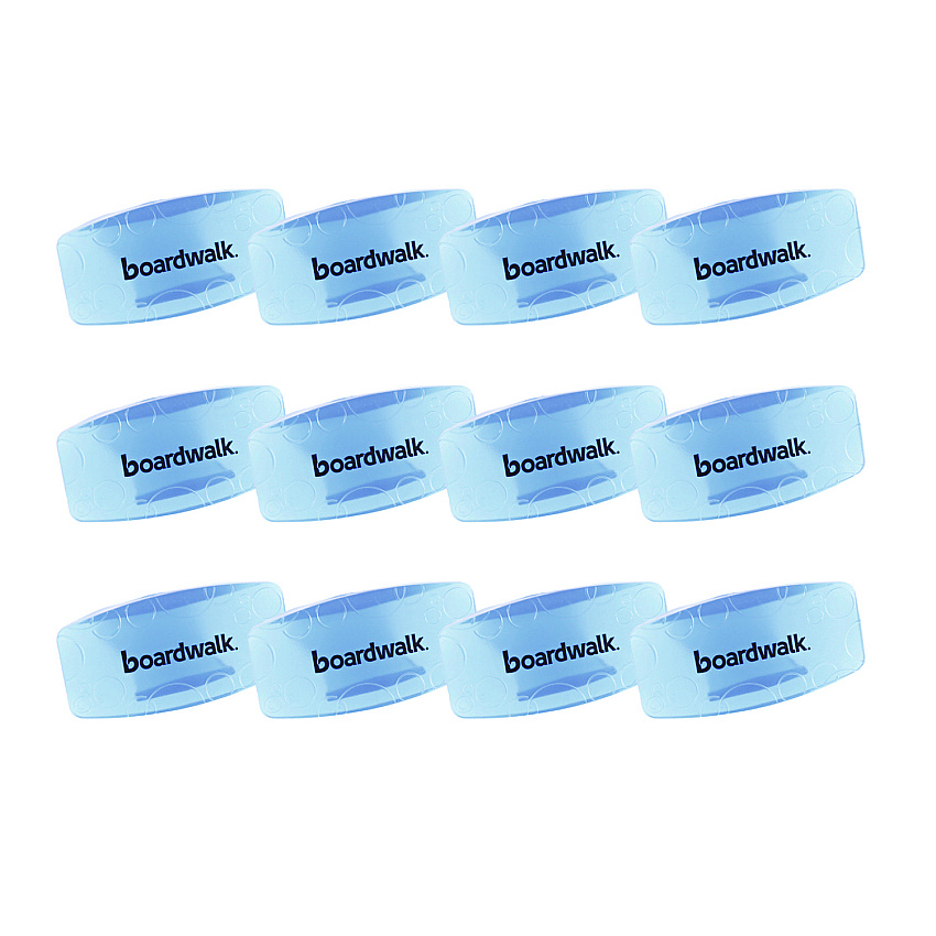 Boardwalk&reg; Eco-Fresh Bowl Clips, Cotton Blossom, Blue, 12 Clips (BWKCLIPCBL)