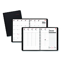 AT-A-GLANCE 800 Range Weekly/Monthly Appointment Book, 11 x 8.25, Black Cover, 12-Month (Jan to Dec): 2026 (7086405)