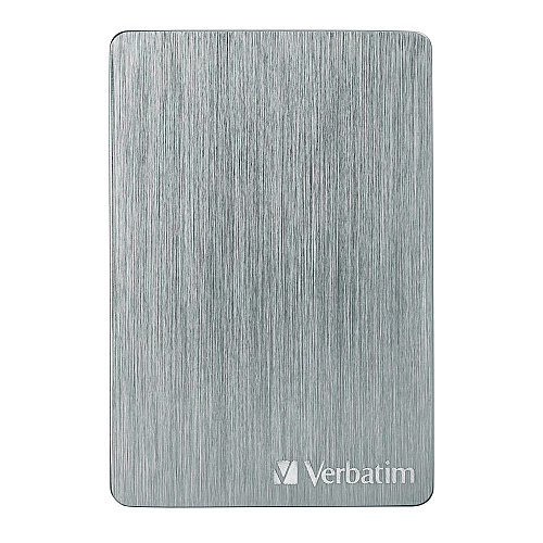 Verbatim Store n Go ALU Slim Portable Hard Drive, 1 TB, USB 3.2 Gen 1, Silver (53663)