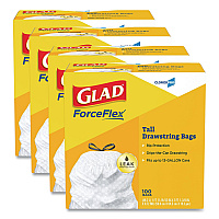 Glad Tall Kitchen Drawstring Trash Bags, 13 gal, 24