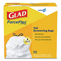 Glad Tall Kitchen Drawstring Trash Bags, 13 gal, 24