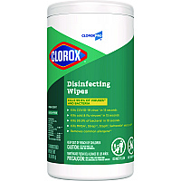 Clorox Disinfecting Wipes, 1-Ply, 7 x 8, Fresh Scent, White, 75/Canister (15949EA)