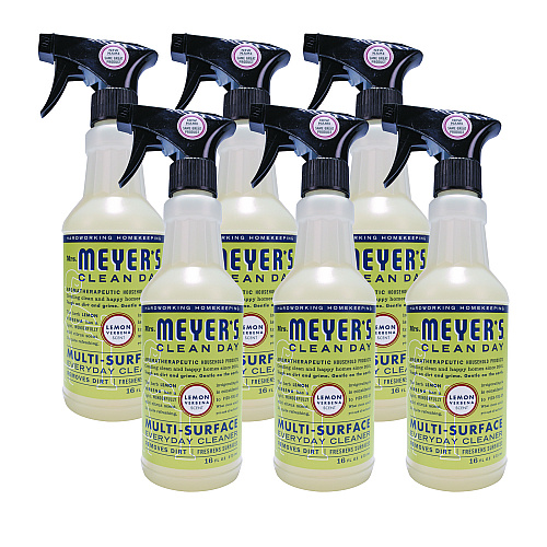 Mrs. Meyer's Multi Purpose Cleaner, Lemon Scent, 16 oz Spray Bottle, 6/Carton (373223)