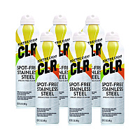 CLR Spot-Free Stainless Steel Cleaner, Citrus, 12 oz Can, 6/Carton (CSS12)