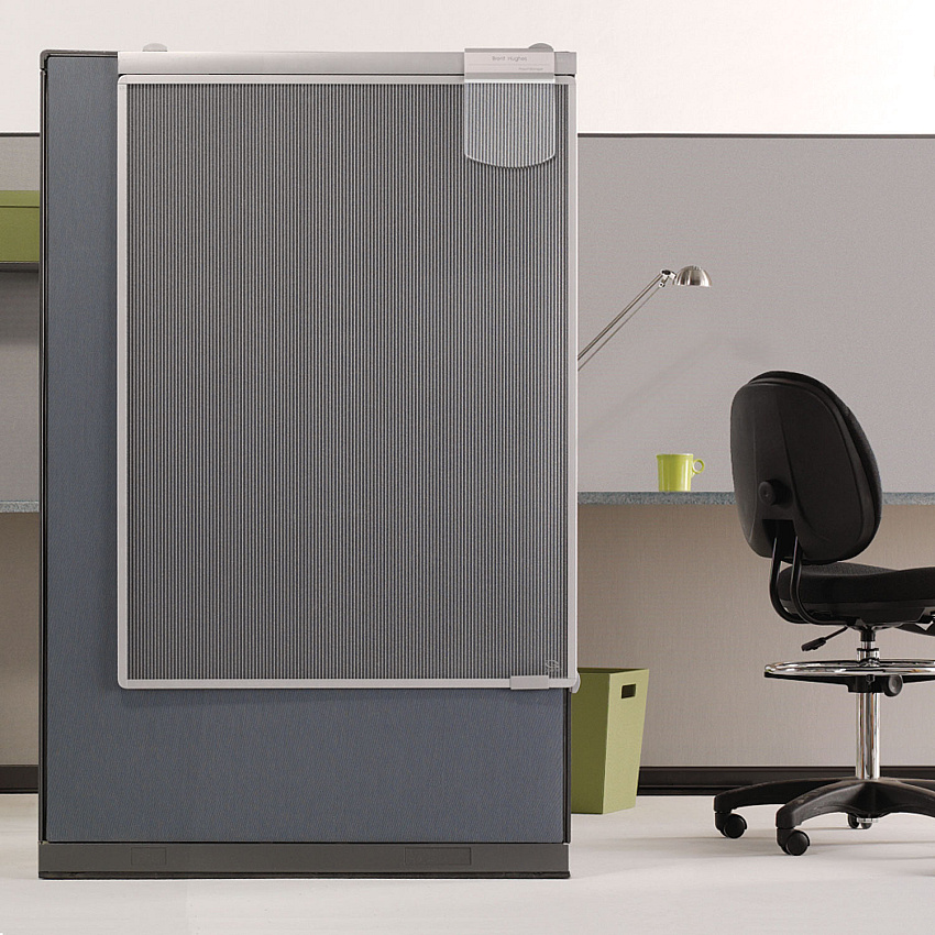 Quartet Workstation Privacy Screen, 36w x 48d, Translucent Clear/Silver (WPS1000)